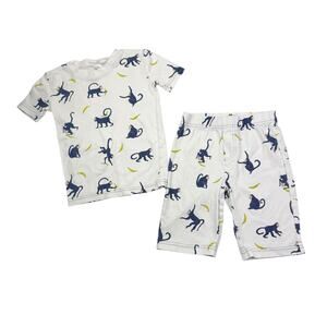 Mini Boden Monkey Shorts Pajama Set